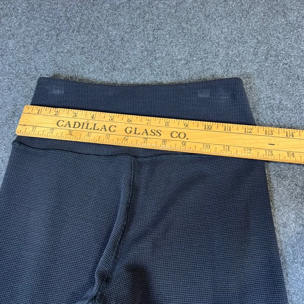 Alo Yoga High Waist Waffle Knit Leggings Charcoal Grey Tencel Blend Womens Small